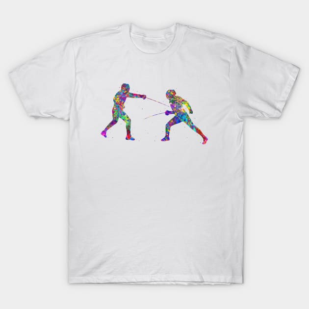 Fencing T-Shirt by Yahya Art